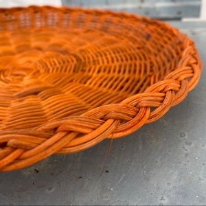 Vintage Accents - Vintage Flat Wicker Basket Vintage Accents - Vintage Flat Wicker Basket
